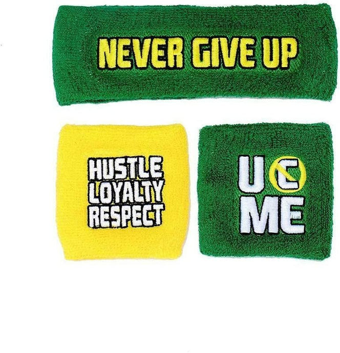 John Cena Earn The Day Green Yellow Headband Wristbands Set Sports Mem, Cards & Fan Shop > Fan Apparel & Souvenirs > Wrestling by pompamhome | Extreme Wrestling Shirts