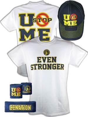 Load image into Gallery viewer, John Cena Even Stronger Costume Hat T-shirt Wristbands Sports Mem, Cards &amp; Fan Shop &gt; Fan Apparel &amp; Souvenirs &gt; Wrestling by Extreme Wrestling Shirts | Extreme Wrestling Shirts
