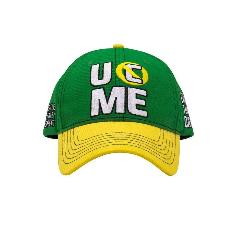 Load image into Gallery viewer, John Cena Green Yellow Earn The Day Baseball Hat Headband Wristband Set Sports Mem, Cards &amp; Fan Shop &gt; Fan Apparel &amp; Souvenirs &gt; Wrestling by WWE | Extreme Wrestling Shirts
