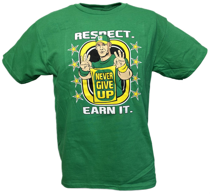 John Cena Green Yellow Earn The Day Boys Kids T-shirt Sports Mem, Cards & Fan Shop > Fan Apparel & Souvenirs > Wrestling by Extreme Wrestling Shirts | Extreme Wrestling Shirts