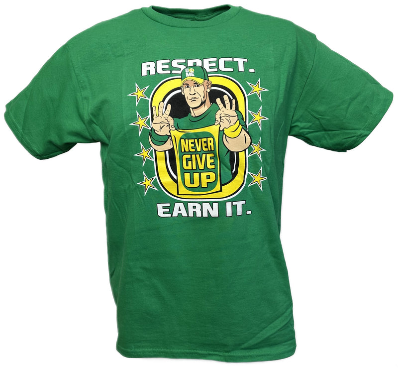 Load image into Gallery viewer, John Cena Green Yellow Earn The Day Boys Kids T-shirt Sports Mem, Cards &amp; Fan Shop &gt; Fan Apparel &amp; Souvenirs &gt; Wrestling by Extreme Wrestling Shirts | Extreme Wrestling Shirts
