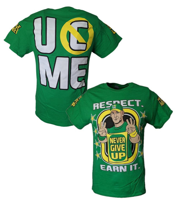 John Cena Green Yellow Earn The Day Mens T-shirt Sports Mem, Cards & Fan Shop > Fan Apparel & Souvenirs > Wrestling by EWS | Extreme Wrestling Shirts
