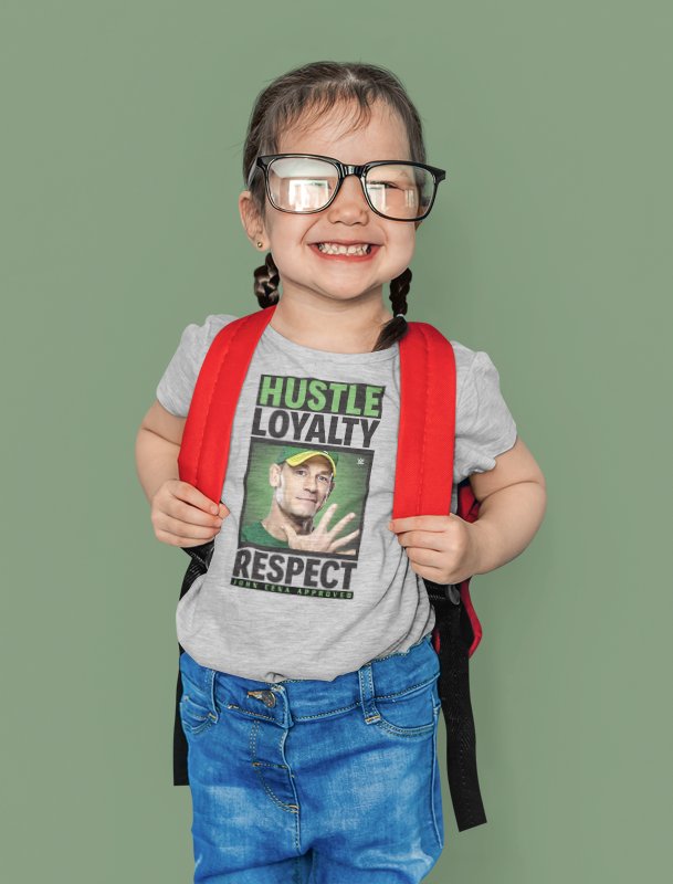 Load image into Gallery viewer, John Cena Hustle Loyalty Respect Boys Kids Grey T-shirt Sports Mem, Cards &amp; Fan Shop > Fan Apparel &amp; Souvenirs > Wrestling by EWS | Extreme Wrestling Shirts
