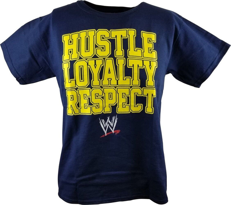 Load image into Gallery viewer, John Cena Hustle Loyalty Respect Navy Blue WWE Mens T-shirt Sports Mem, Cards &amp; Fan Shop &gt; Fan Apparel &amp; Souvenirs &gt; Wrestling by EWS | Extreme Wrestling Shirts
