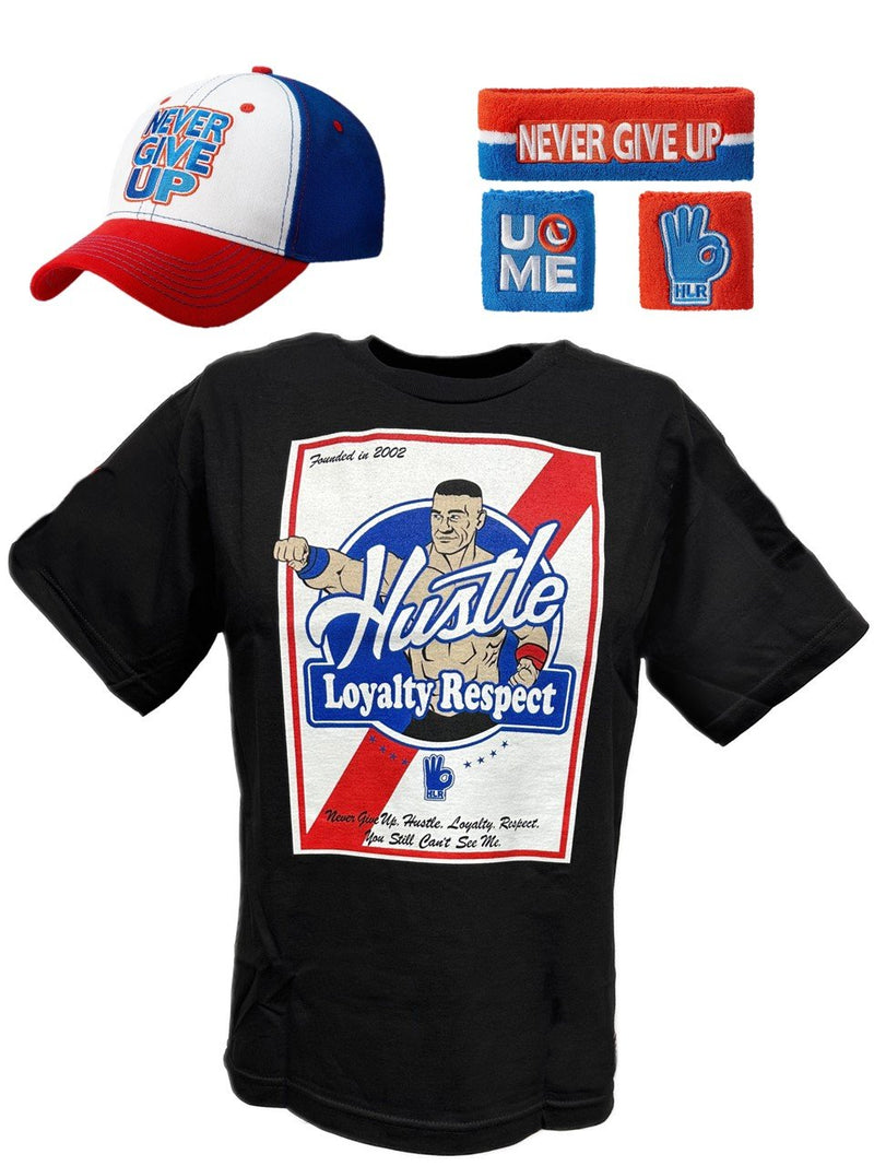 Load image into Gallery viewer, John Cena Kids Founded In 2002 WWE Costume Hat T-shirt Wristbands Boys Sports Mem, Cards &amp; Fan Shop &gt; Fan Apparel &amp; Souvenirs &gt; Wrestling by Freeze | Extreme Wrestling Shirts
