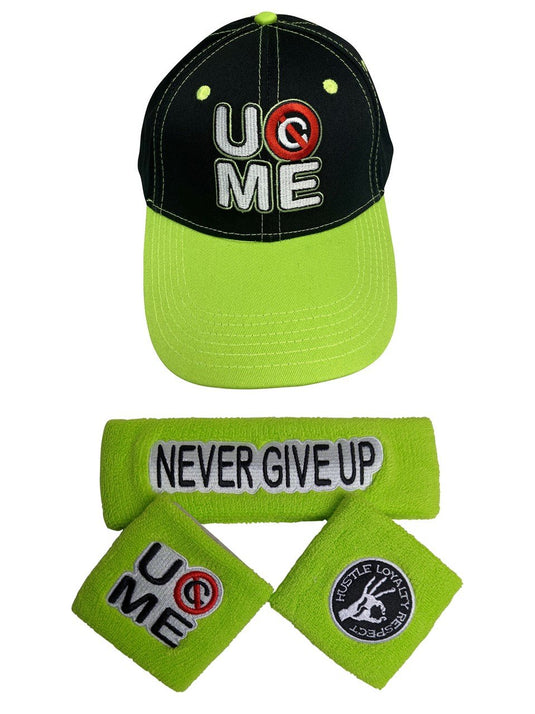 John Cena Kids Lime Green Neon Green Boys Costume T-shirt Hat Wristbands by EWS | Extreme Wrestling Shirts