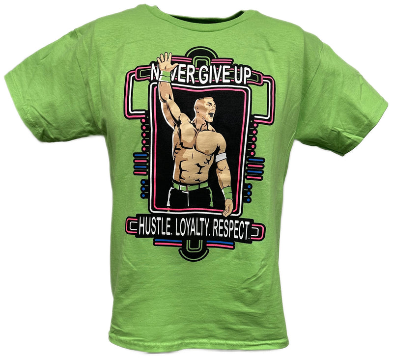 Load image into Gallery viewer, John Cena Kids Lime Green Neon Green Never Give Up Boys T-shirt Sports Mem, Cards &amp; Fan Shop &gt; Fan Apparel &amp; Souvenirs &gt; Wrestling by Hybrid Tees | Extreme Wrestling Shirts
