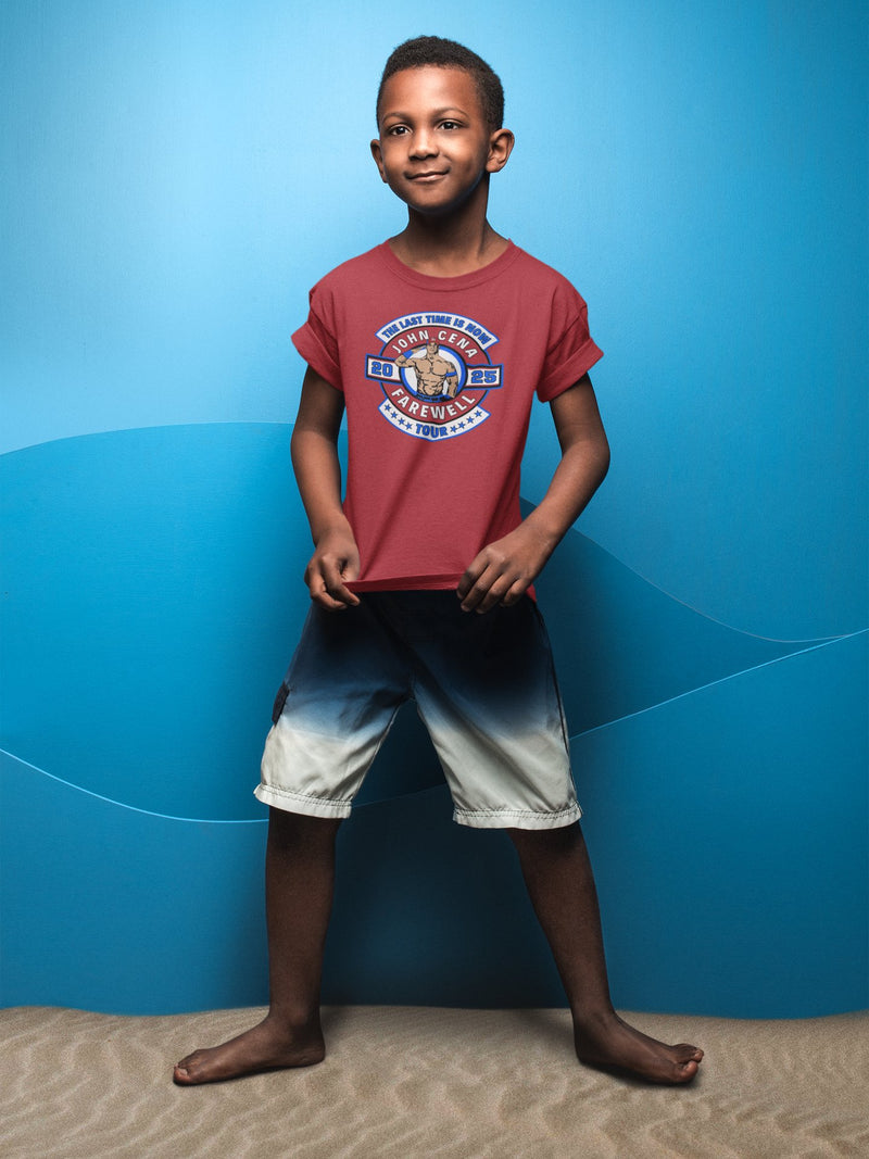 Load image into Gallery viewer, John Cena Last Time Is Now Farewell Tour Kids Youth T-shirt by EWS | Extreme Wrestling Shirts
