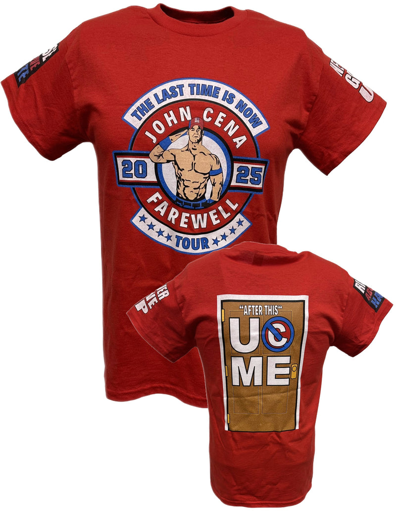 Load image into Gallery viewer, John Cena Last Time Is Now Farewell Tour Red T-shirt by EWS | Extreme Wrestling Shirts
