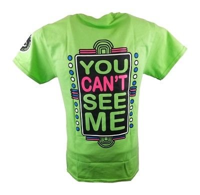 Load image into Gallery viewer, John Cena Lime Green Neon Green Never Give Up Mens T-Shirt Sports Mem, Cards &amp; Fan Shop &gt; Fan Apparel &amp; Souvenirs &gt; Wrestling by EWS | Extreme Wrestling Shirts
