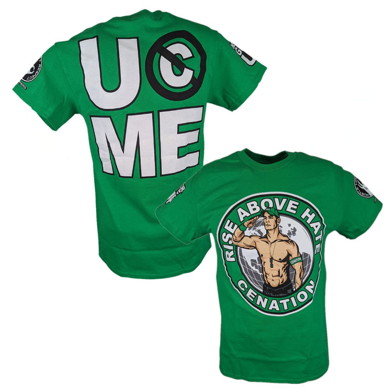 Load image into Gallery viewer, John Cena Mens Green Costume Hat T-shirt Wristbands by WWE | Extreme Wrestling Shirts
