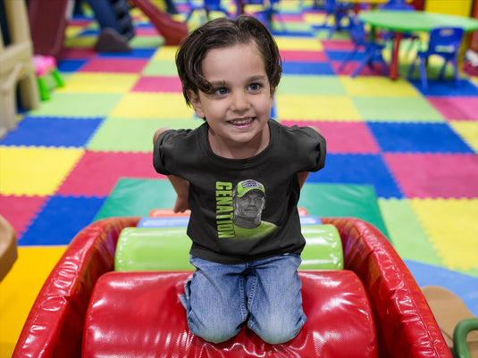 John Cena Neon Cenation Kids Boys Black T-shirt by EWS | Extreme Wrestling Shirts