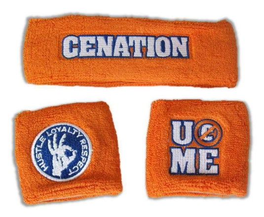 JOHN CENA Orange Cenation U Can't See Me Headband Wristbands Set Sports Mem, Cards & Fan Shop > Fan Apparel & Souvenirs > Wrestling by EWS | Extreme Wrestling Shirts