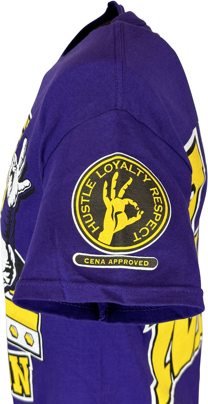 Load image into Gallery viewer, John Cena Purple Never Give Up Mens Cotton T-shirt Sports Mem, Cards &amp; Fan Shop &gt; Fan Apparel &amp; Souvenirs &gt; Wrestling by EWS | Extreme Wrestling Shirts

