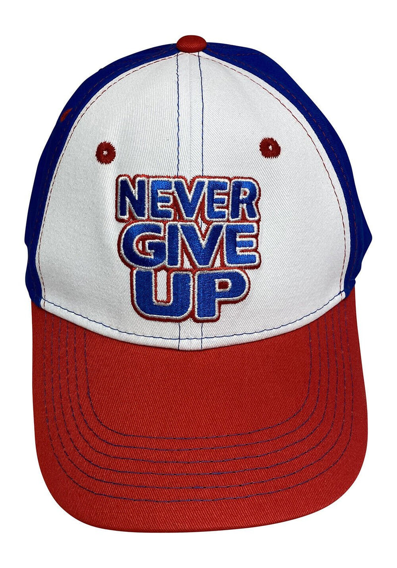 Load image into Gallery viewer, JOHN CENA Red White Blue Never Give Up Baseball Cap Hat Sports Mem, Cards &amp; Fan Shop &gt; Fan Apparel &amp; Souvenirs &gt; Wrestling by WWE | Extreme Wrestling Shirts
