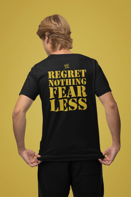 Load image into Gallery viewer, John Cena Regret Nothing Fear Less Chaingang Black T-shirt by EWS | Extreme Wrestling Shirts
