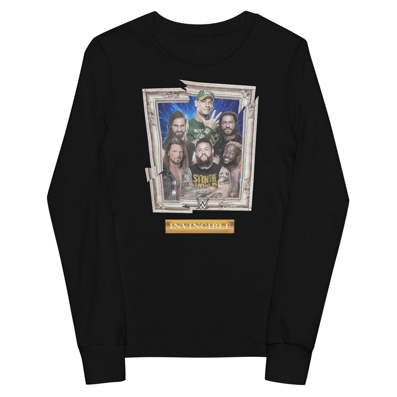 Load image into Gallery viewer, John Cena Reigns Rollins Invincible Long Sleeve Boys Kids T-shirt Sports Mem, Cards &amp; Fan Shop > Fan Apparel &amp; Souvenirs > Wrestling by EWS | Extreme Wrestling Shirts
