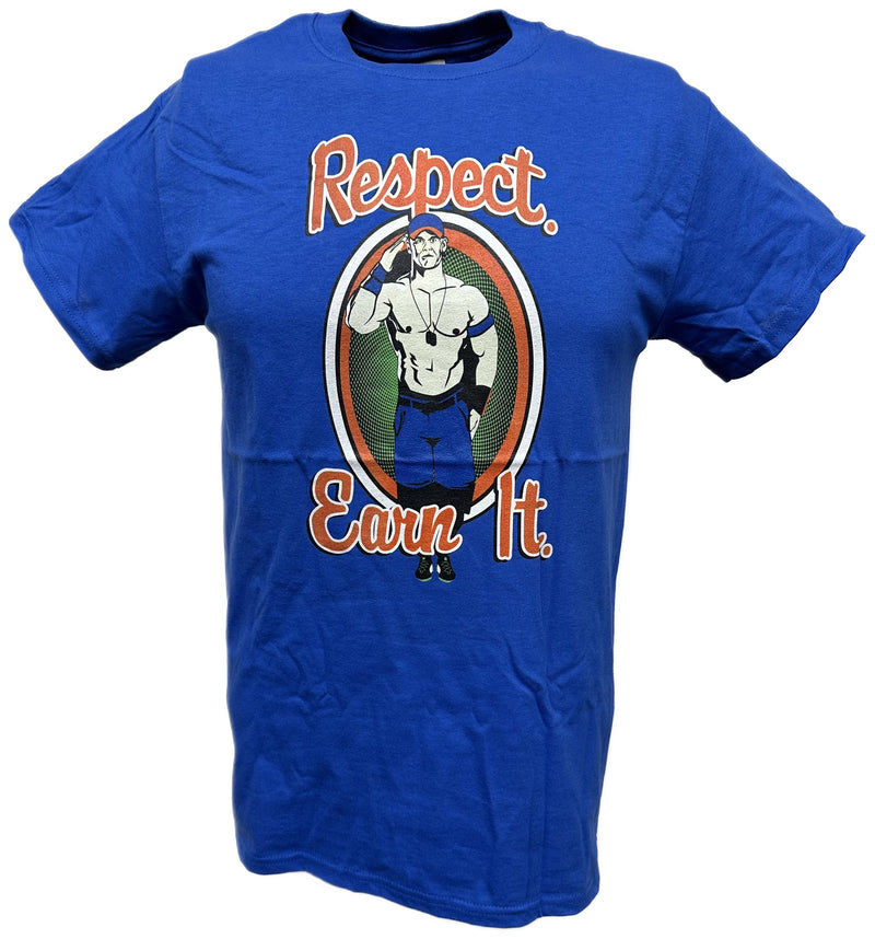 Load image into Gallery viewer, John Cena Respect Earn It Boys Kids Blue T-shirt Sports Mem, Cards &amp; Fan Shop &gt; Fan Apparel &amp; Souvenirs &gt; Wrestling by Extreme Wrestling Shirts | Extreme Wrestling Shirts
