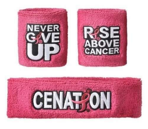 Load image into Gallery viewer, John Cena Rise Above Cancer Pink Hat Headband Wristband Set Sports Mem, Cards &amp; Fan Shop &gt; Fan Apparel &amp; Souvenirs &gt; Wrestling by John Cena | Extreme Wrestling Shirts
