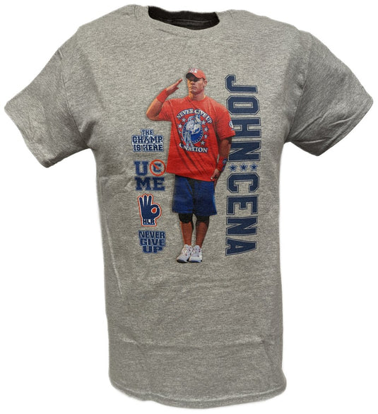 John Cena Salute the Cenation WWE Mens Gray T-shirt Sports Mem, Cards & Fan Shop > Fan Apparel & Souvenirs > Wrestling by EWS | Extreme Wrestling Shirts