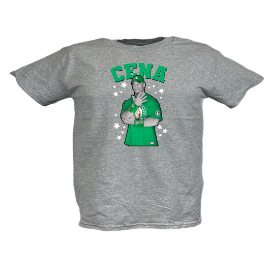 John Cena Stars Boys Kids Grey T-shirt Sports Mem, Cards & Fan Shop > Fan Apparel & Souvenirs > Wrestling by EWS | Extreme Wrestling Shirts