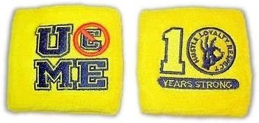 John Cena Ten Years Strong 2 piece Yellow Wristbands Set Sports Mem, Cards & Fan Shop > Fan Apparel & Souvenirs > Wrestling by Trustplus | Extreme Wrestling Shirts