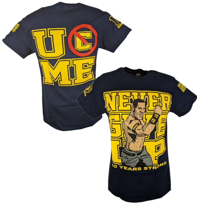 Load image into Gallery viewer, John Cena Ten Years Strong Blue Costume Hat T-shirt Wristbands Sports Mem, Cards &amp; Fan Shop &gt; Fan Apparel &amp; Souvenirs &gt; Wrestling by Hybrid Tees | Extreme Wrestling Shirts
