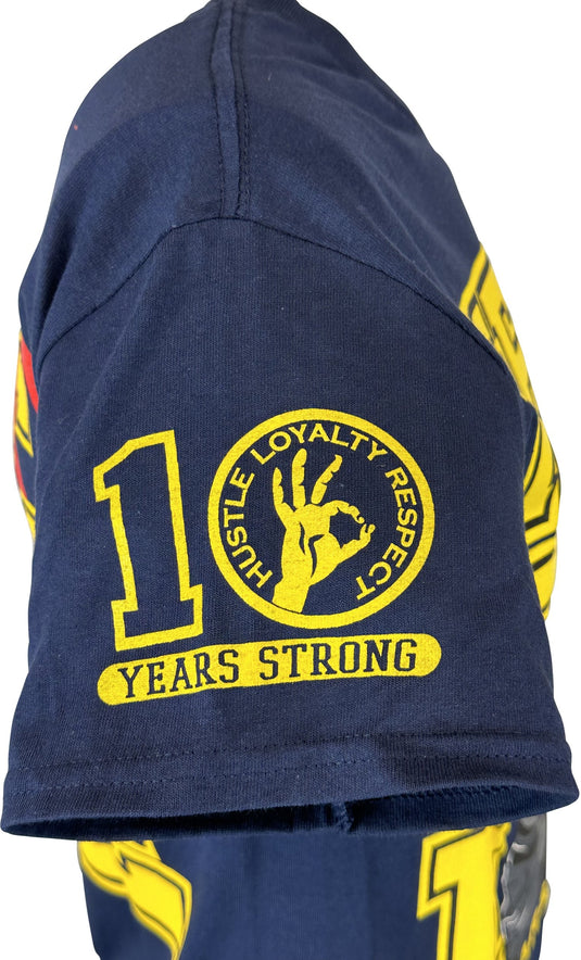 John Cena Ten Years Strong Blue Costume Hat T-shirt Wristbands Sports Mem, Cards & Fan Shop > Fan Apparel & Souvenirs > Wrestling by Hybrid Tees | Extreme Wrestling Shirts