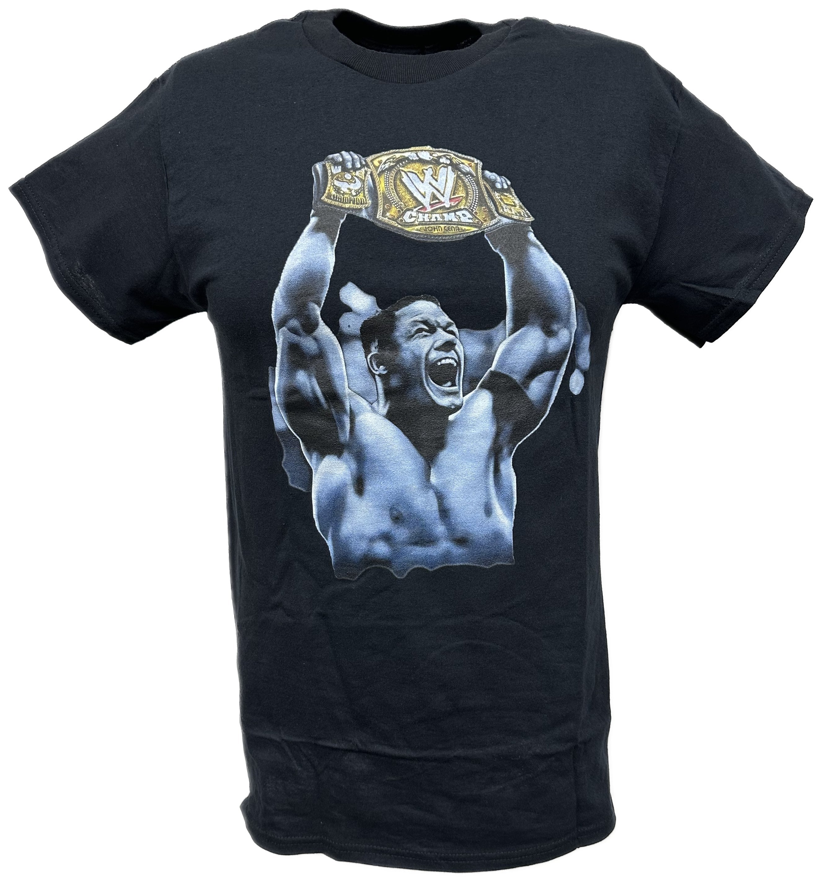 John Cena The Champ Is Here Title Belt Mens T-shirt – Extreme Wrestling ...