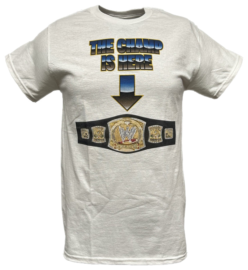 Load image into Gallery viewer, John Cena The Champ Is Here Title Belt Mens White T-shirt Sports Mem, Cards &amp; Fan Shop &gt; Fan Apparel &amp; Souvenirs &gt; Wrestling by Hybrid Tees | Extreme Wrestling Shirts
