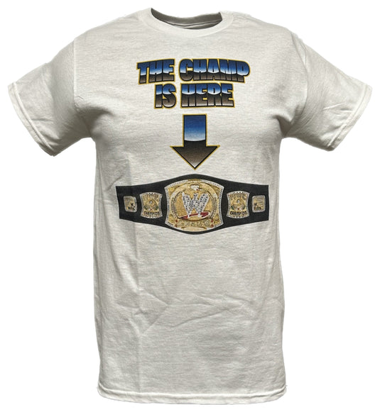 John Cena The Champ Is Here Title Belt Mens White T-shirt Sports Mem, Cards & Fan Shop > Fan Apparel & Souvenirs > Wrestling by Hybrid Tees | Extreme Wrestling Shirts