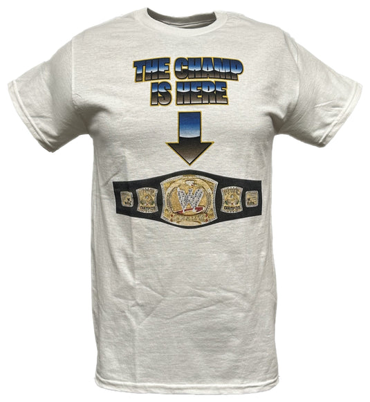 John Cena The Champ Is Here Title Youth Boys Kids White T-shirt by EWS | Extreme Wrestling Shirts