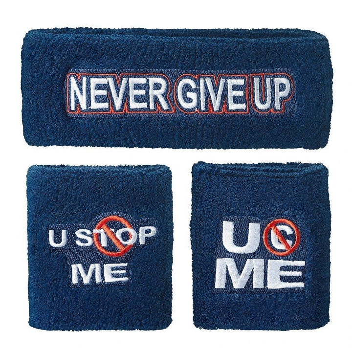 John Cena WWE Red Headband And Wristbands Set - Official Style Cotton Accessories