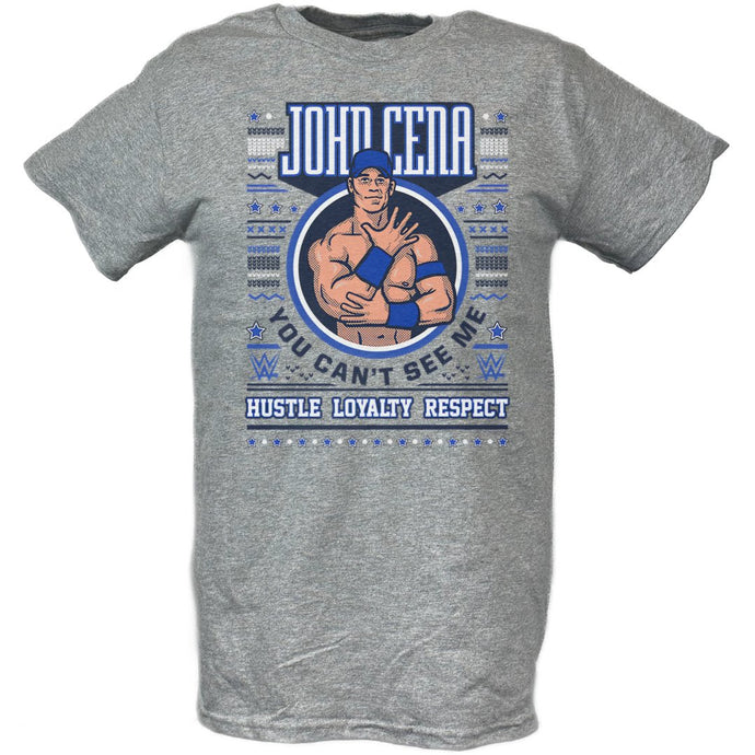 John Cena Ugly Christmas WWE Mens T-shirt by EWS | Extreme Wrestling Shirts