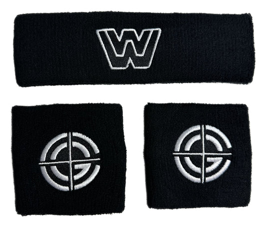 John Cena Word Life White Logo Headband Wristband Set by EWS | Extreme Wrestling Shirts