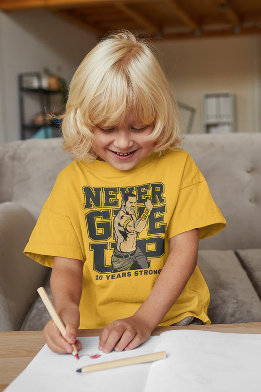 John Cena Yellow Ten Years Strong Kids T-shirt Boys Sports Mem, Cards & Fan Shop > Fan Apparel & Souvenirs > Wrestling by EWS | Extreme Wrestling Shirts
