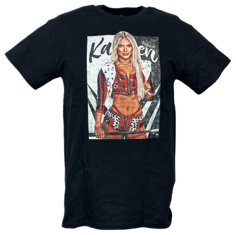 Load image into Gallery viewer, Karmen Petrovic NXT Dalmation Poster Print Black T-shirt by EWS | Extreme Wrestling Shirts
