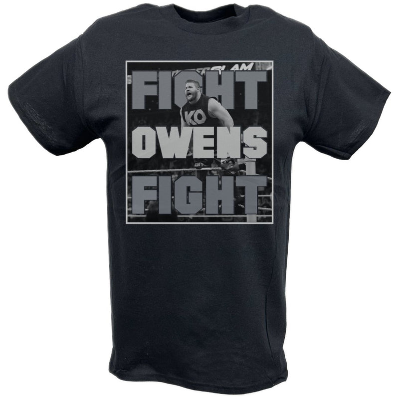 Load image into Gallery viewer, Kevin Owens Fight Owens Fight Mens Black T-shirt Sports Mem, Cards &amp; Fan Shop > Fan Apparel &amp; Souvenirs > Wrestling by EWS | Extreme Wrestling Shirts
