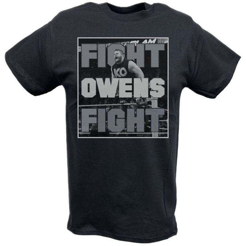 Load image into Gallery viewer, Kevin Owens Fight Owens Fight Mens Black T-shirt Sports Mem, Cards &amp; Fan Shop &gt; Fan Apparel &amp; Souvenirs &gt; Wrestling by WWE | Extreme Wrestling Shirts
