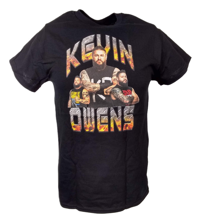 Load image into Gallery viewer, Kevin Owens Not Messing Around Mens Black T-shirt by EWS | Extreme Wrestling Shirts
