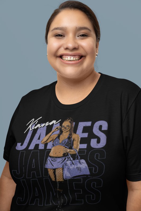 Kiana James Repeat Black T-shirt by EWS | Extreme Wrestling Shirts