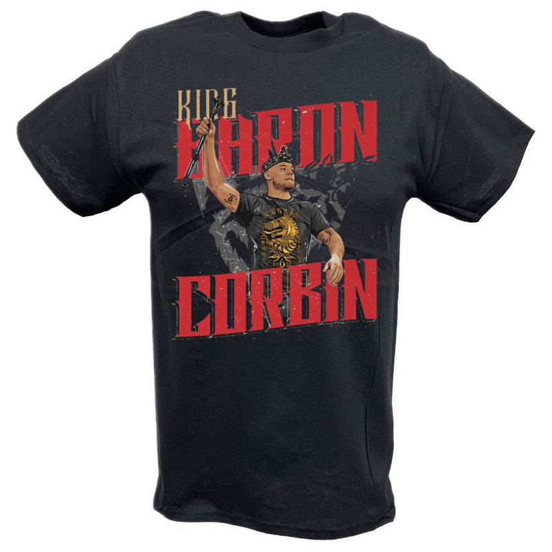 Load image into Gallery viewer, King Baron Corbin Black T-shirt by EWS | Extreme Wrestling Shirts
