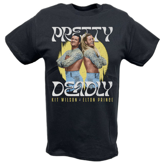 Kit Wilson Elton Prince Pretty Deadly Duo Black T-shirt by EWS | Extreme Wrestling Shirts