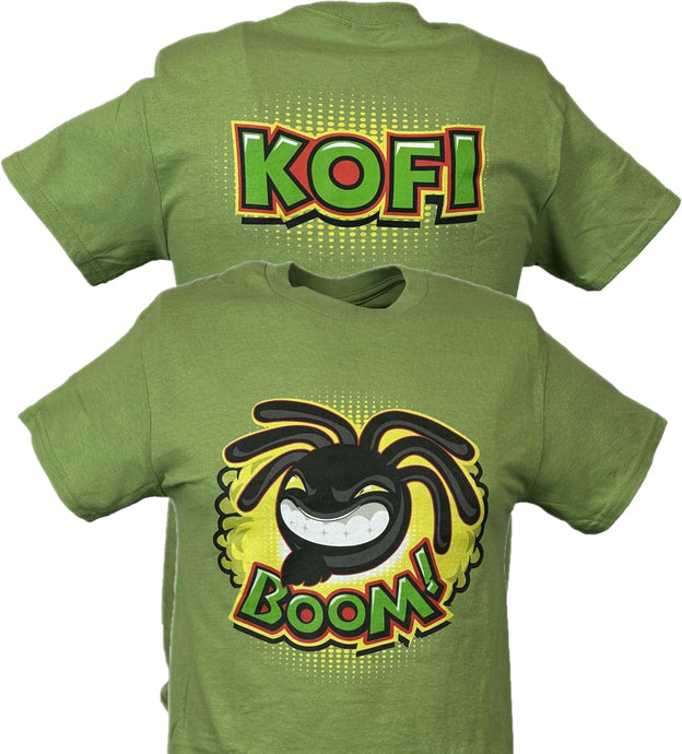 Kofi Kingston Boom Green Shirt by EWS | Extreme Wrestling Shirts