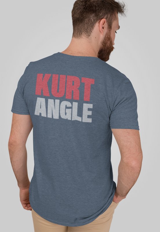 Load image into Gallery viewer, Kurt Angle From This Angle WWE Mens Gray T-shirt Sports Mem, Cards &amp; Fan Shop &gt; Fan Apparel &amp; Souvenirs &gt; Wrestling by EWS | Extreme Wrestling Shirts
