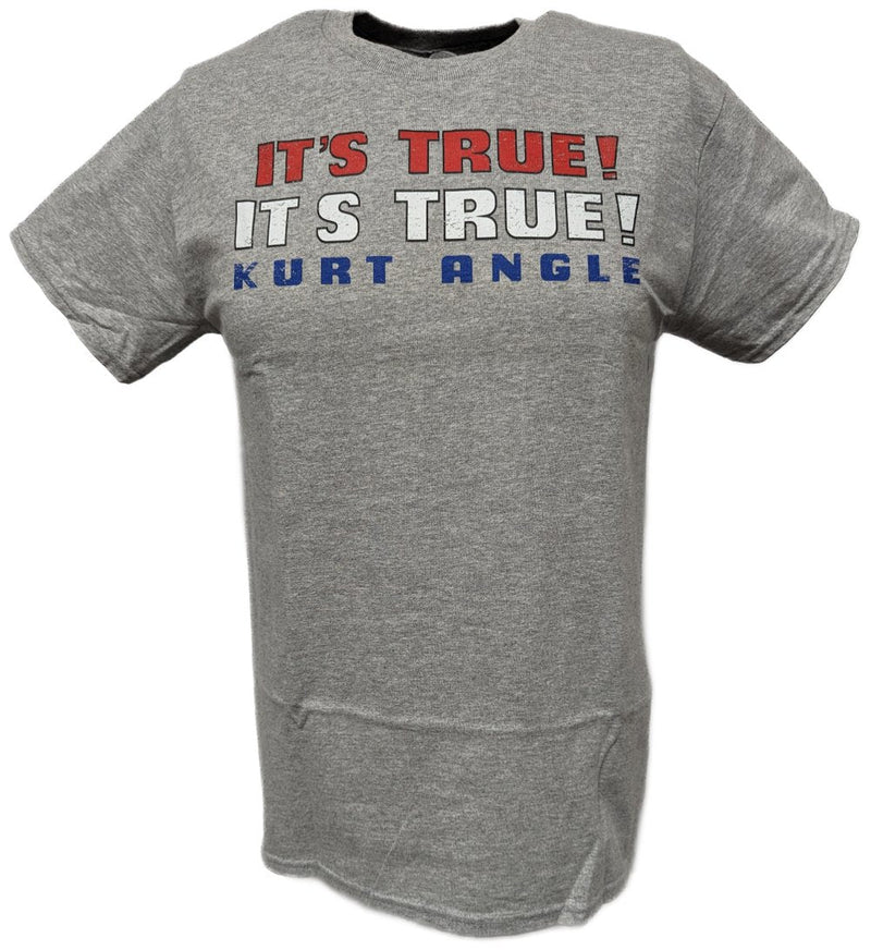 Load image into Gallery viewer, Kurt Angle It&#39;s True #1 Mens Gray T-shirt by WWE | Extreme Wrestling Shirts

