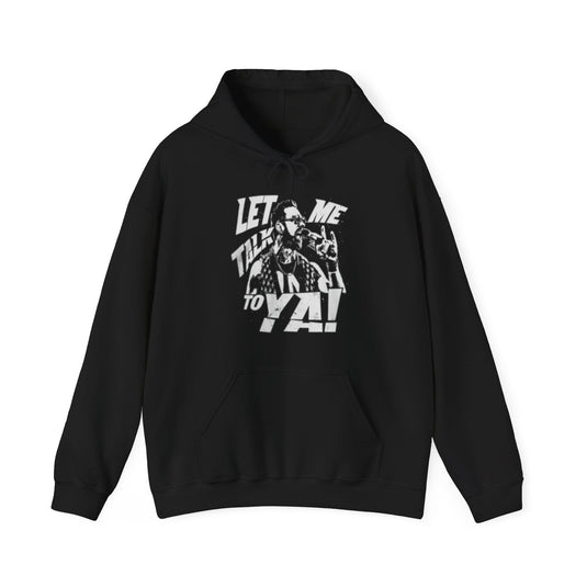 LA Knight Let Me Talk To Ya Black Hoody Sweatshirt by EWS | Extreme Wrestling Shirts