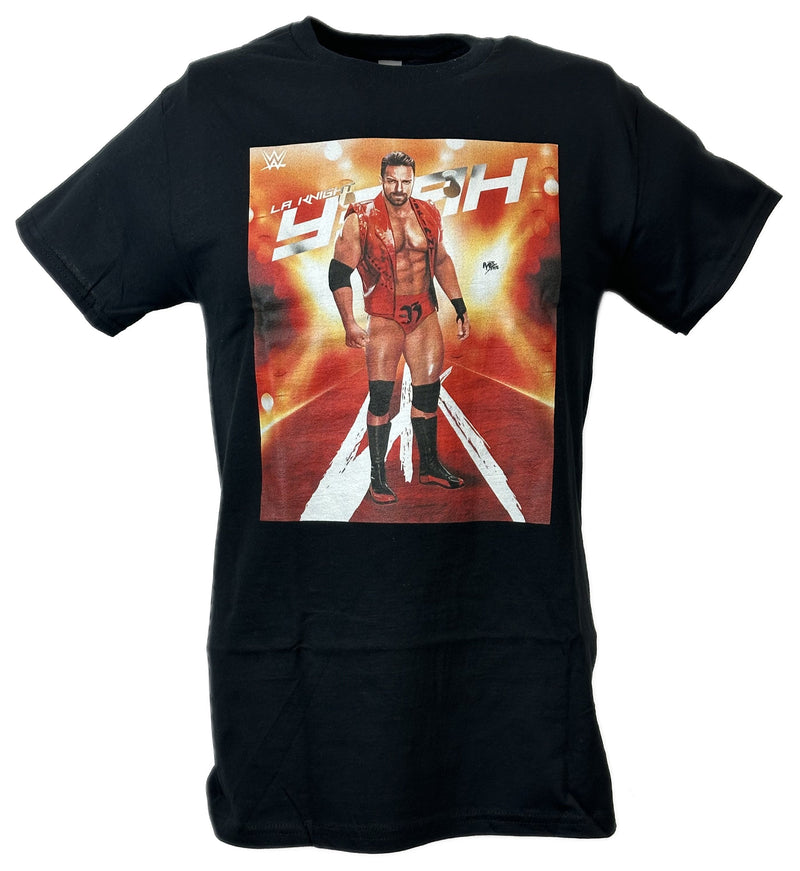 Load image into Gallery viewer, LA Knight Orange Logo Poster Print T-shirt by EWS | Extreme Wrestling Shirts
