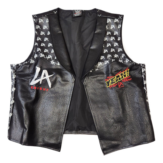 LA Knight Yeah! Mens Black Replica Vest by EWS | Extreme Wrestling Shirts