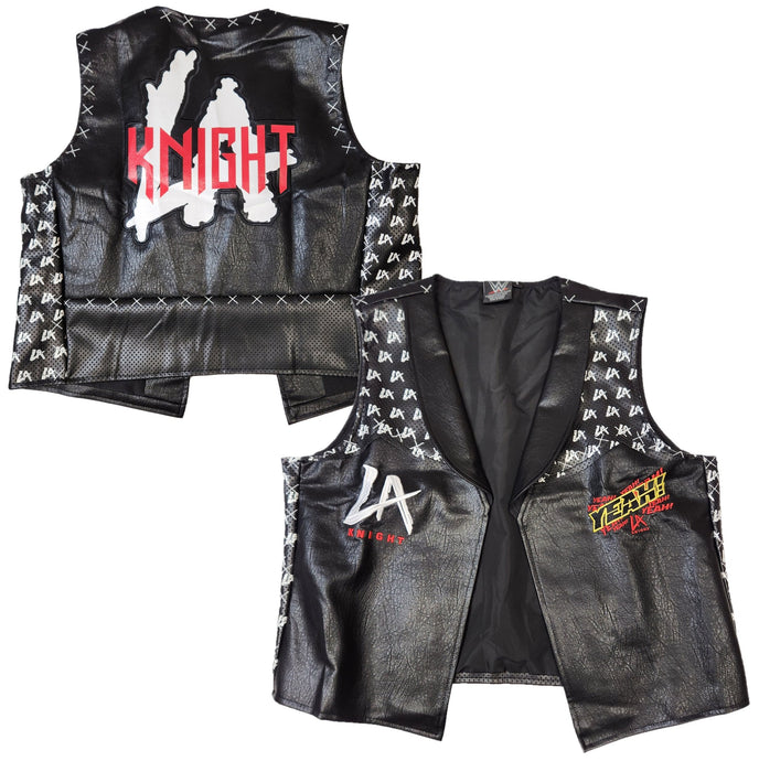 LA Knight Yeah! WWE Mens Black Replica Vest by EWS | Extreme Wrestling Shirts